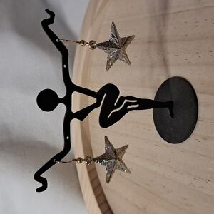 Glittering Stars Fashion Earrings w/Stand